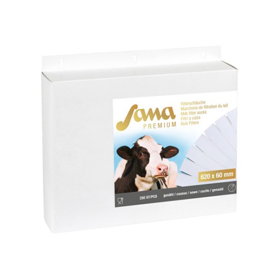 Филтри за мляко Sana Premium 620x60 шити за DeLaval, 250 бр.
